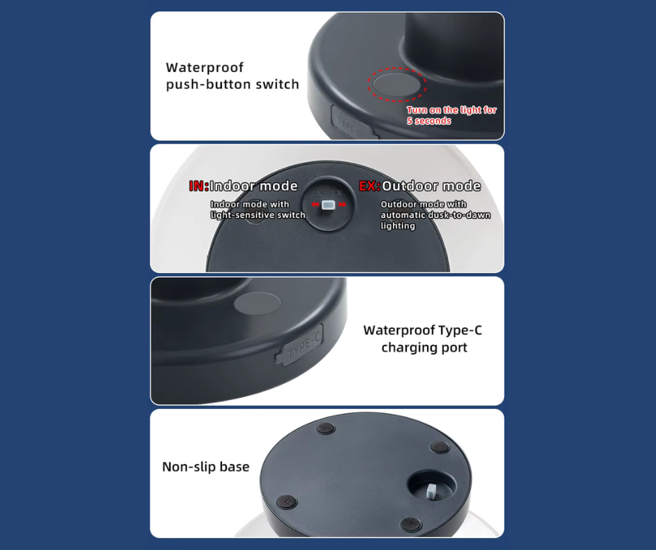 USB Solar Table Lamp