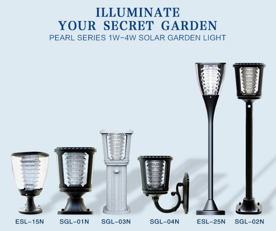 Lampe solaire LED pour poteau de jardin