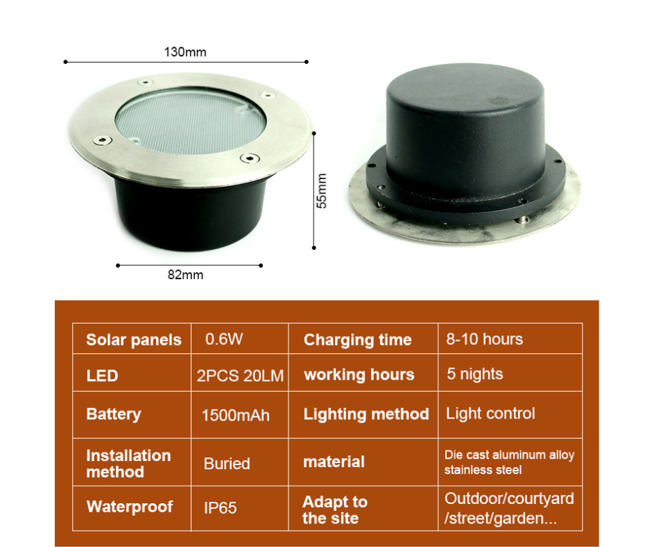 Recessed Solar LED Lamp