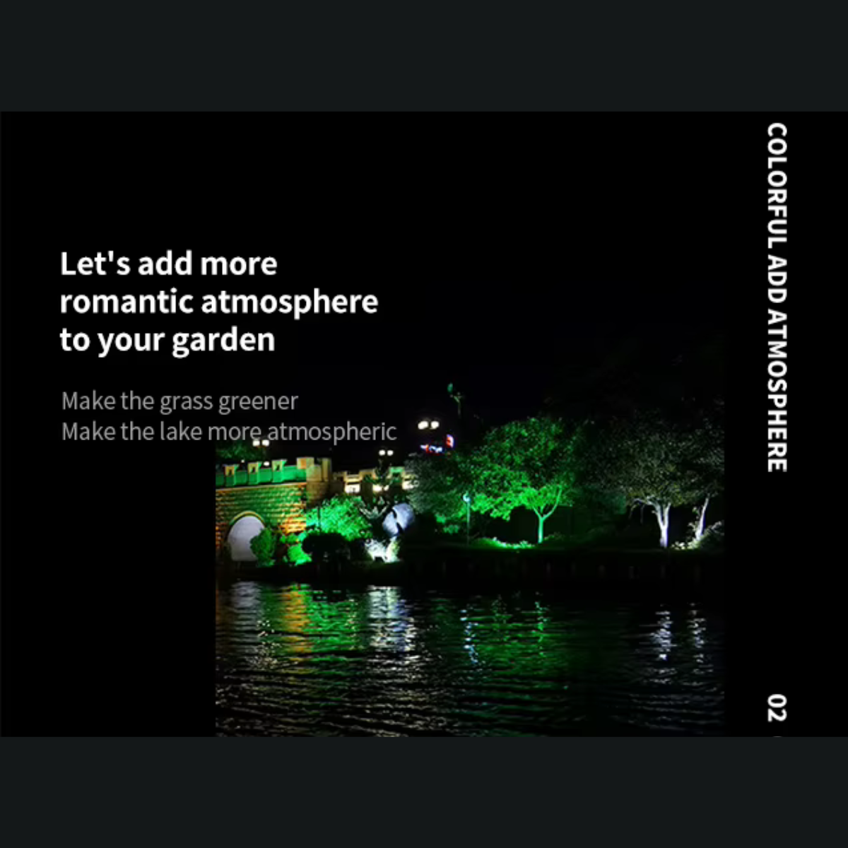 Lampe LED RGB solaire pour jardin