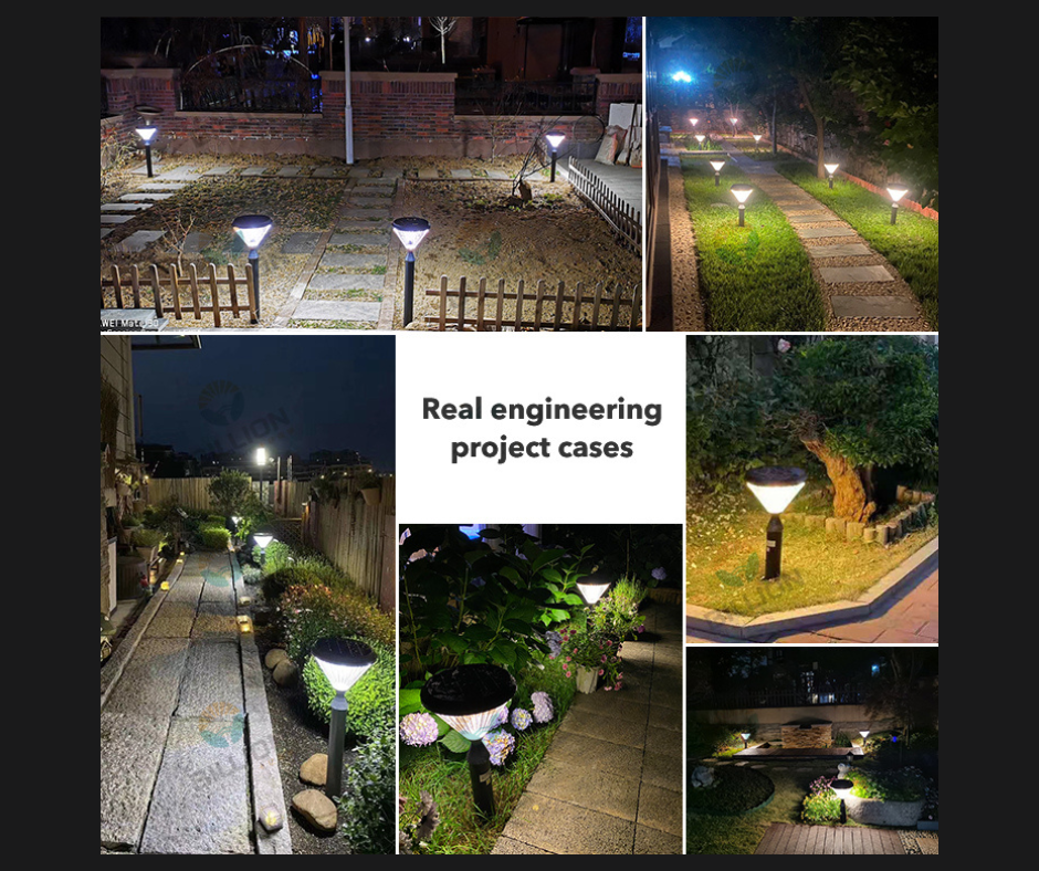 Solar LED garden bollards