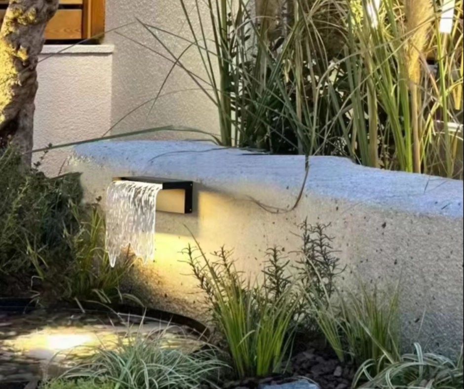 Solar LED Waterfall Lamp