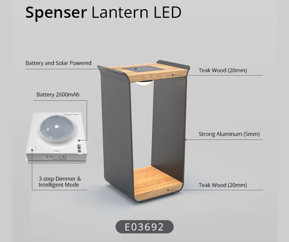 Spenser LED Solar Lamp