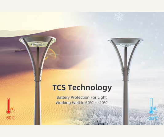 Lampadaire solaire paysager