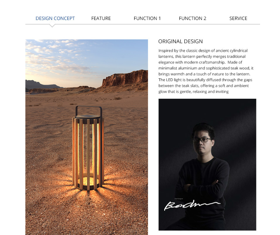 Tilda LED Solar Lamp