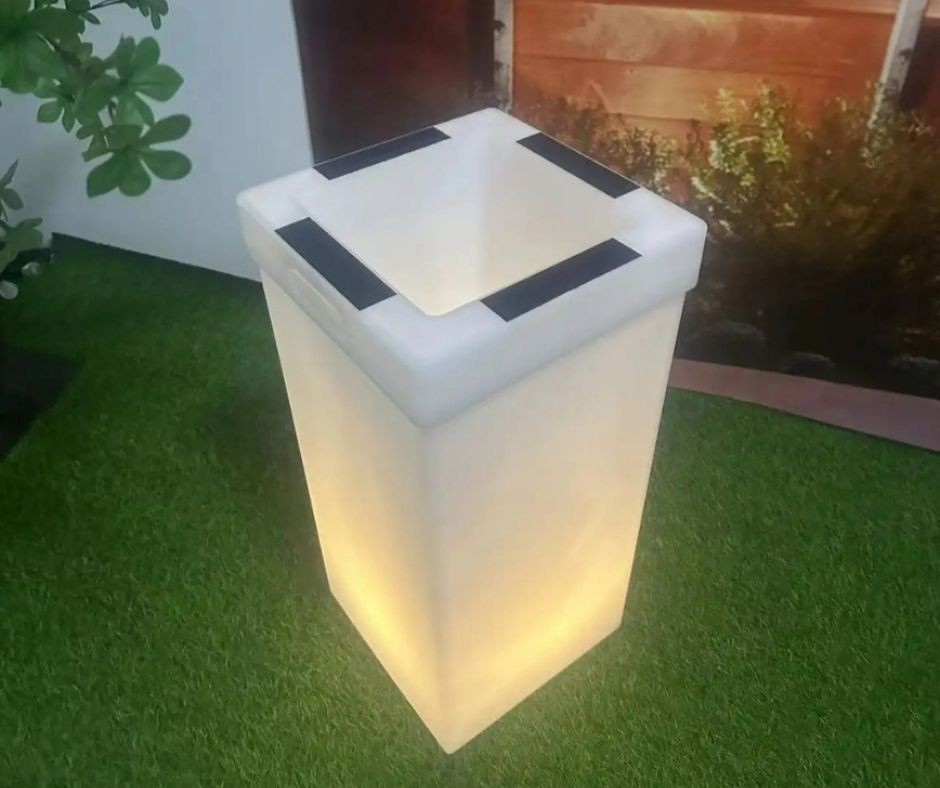 Large Solar LED Flower Pot