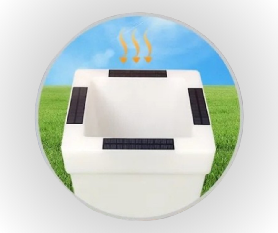 Large Solar LED Flower Pot