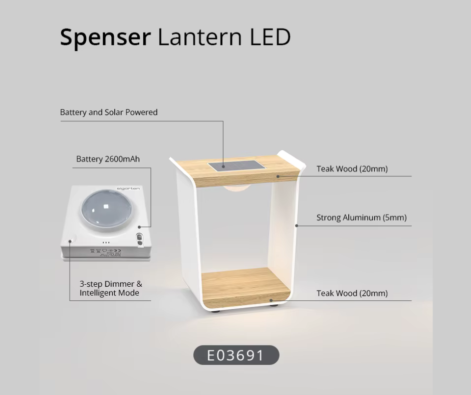 Spenser LED Solar Lamp