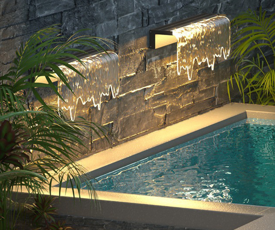Solar LED Waterfall Lamp