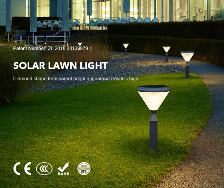 Solar LED garden bollards