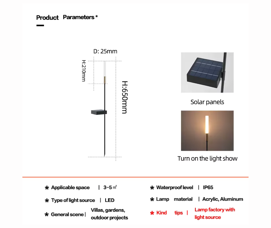 Lampe LED Solaire Firefly