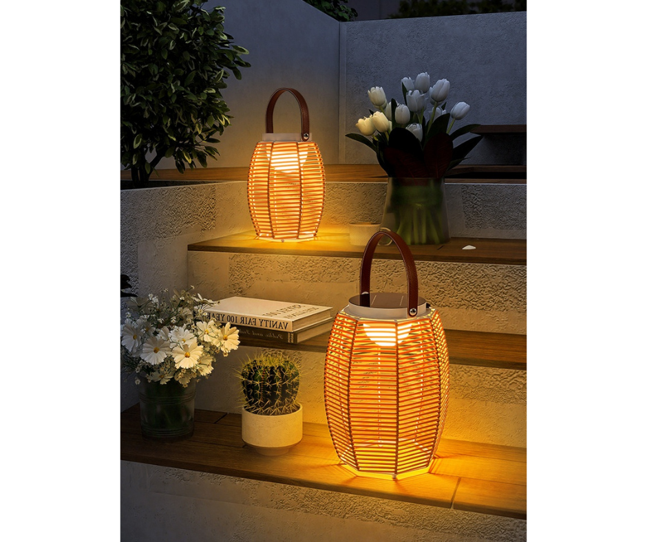 Lampe Rotin LED Solaire
