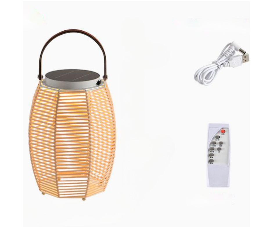 Lampe Rotin LED Solaire