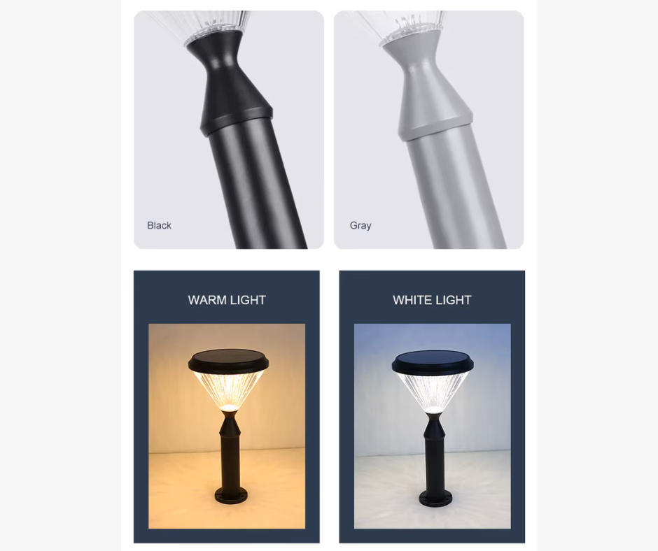 Solar LED garden bollards