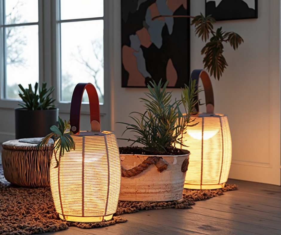 Lampe Rotin LED Solaire