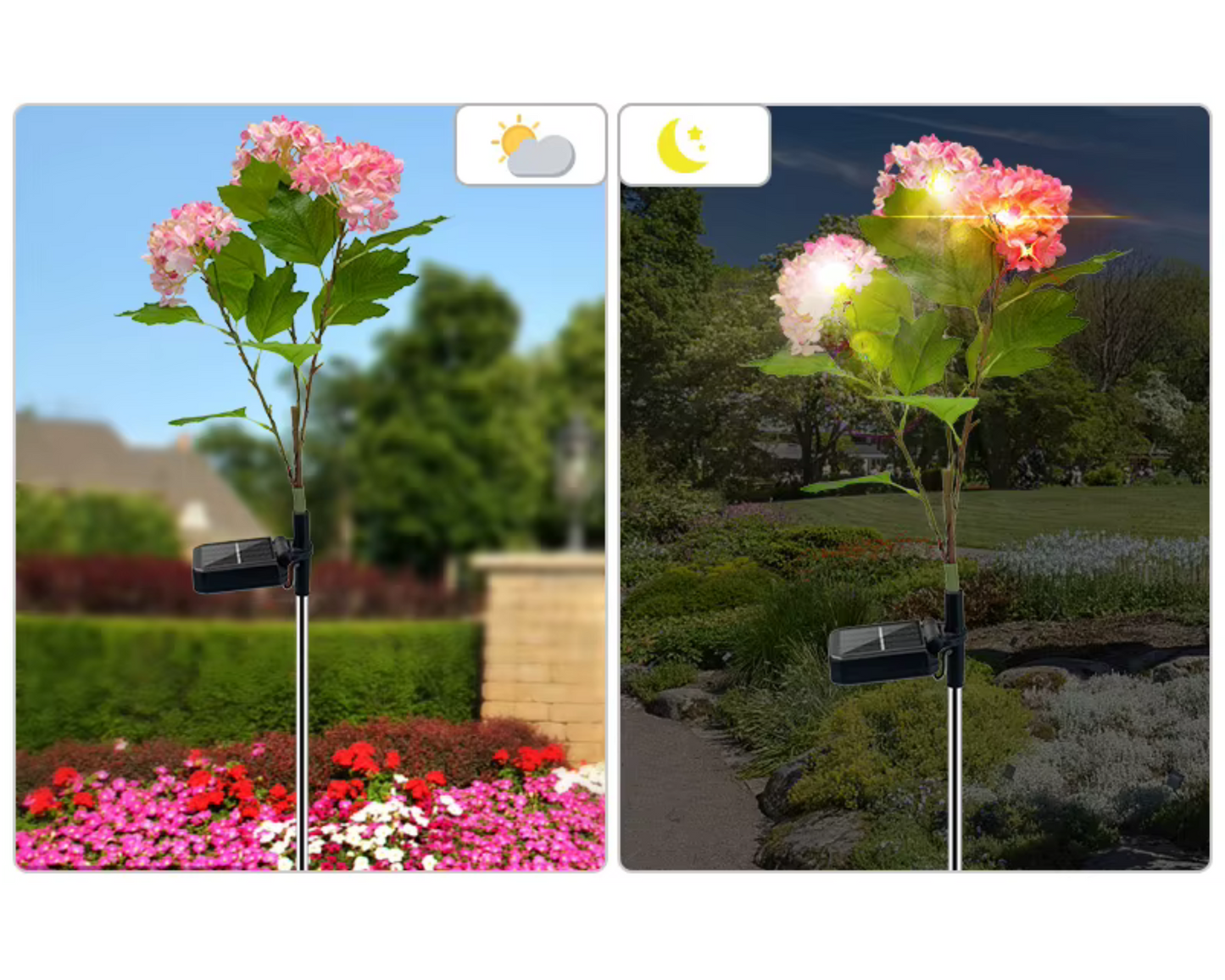 Hydrangea Solar LED Lamps