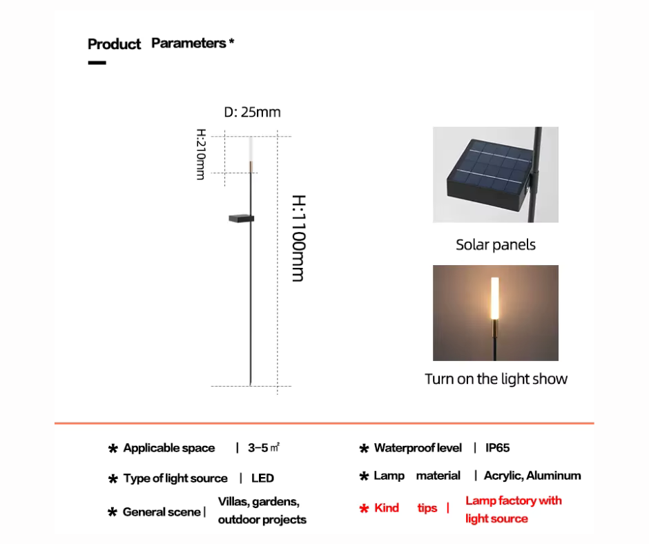 Lampe LED Solaire Firefly