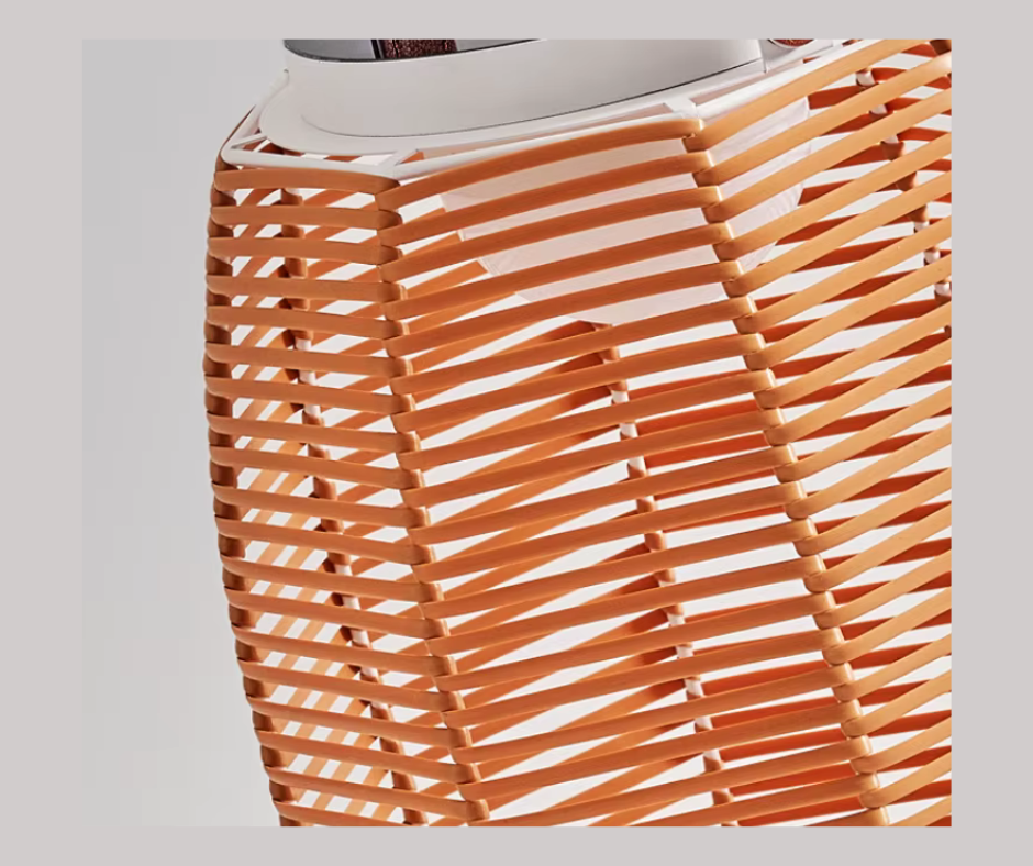 Lampe de Table Solaire en Rotin
