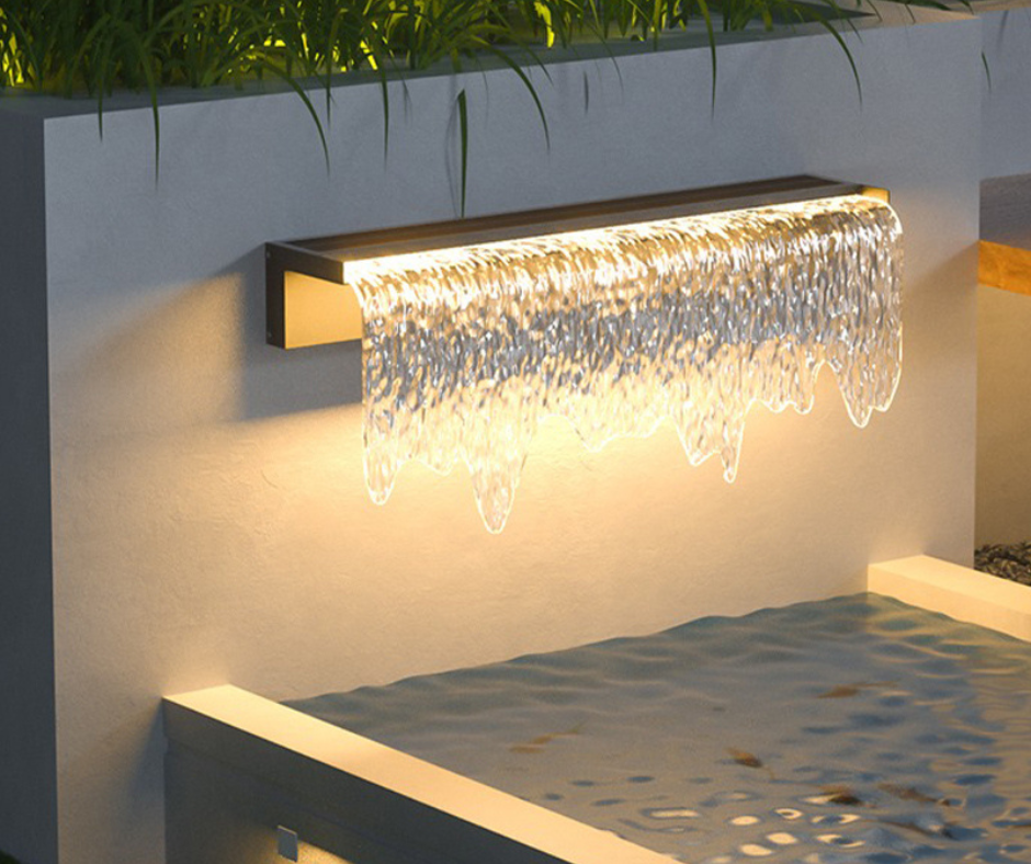 Solar LED Waterfall Lamp