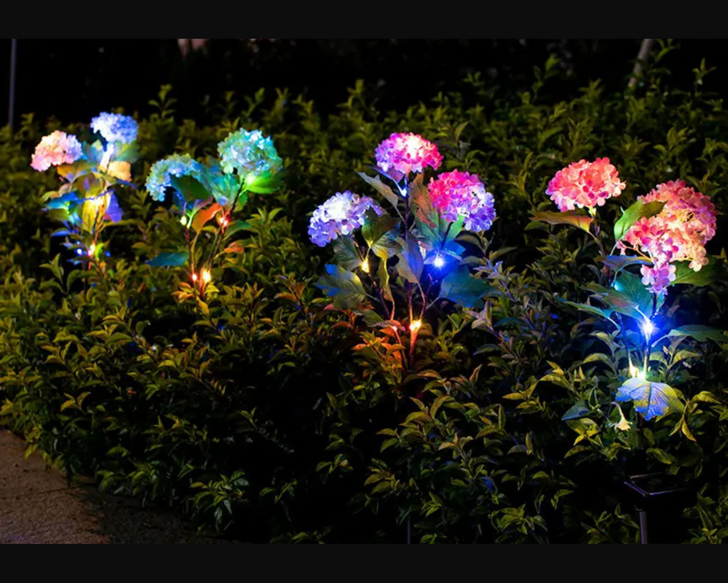 Hydrangea Solar LED Lamps