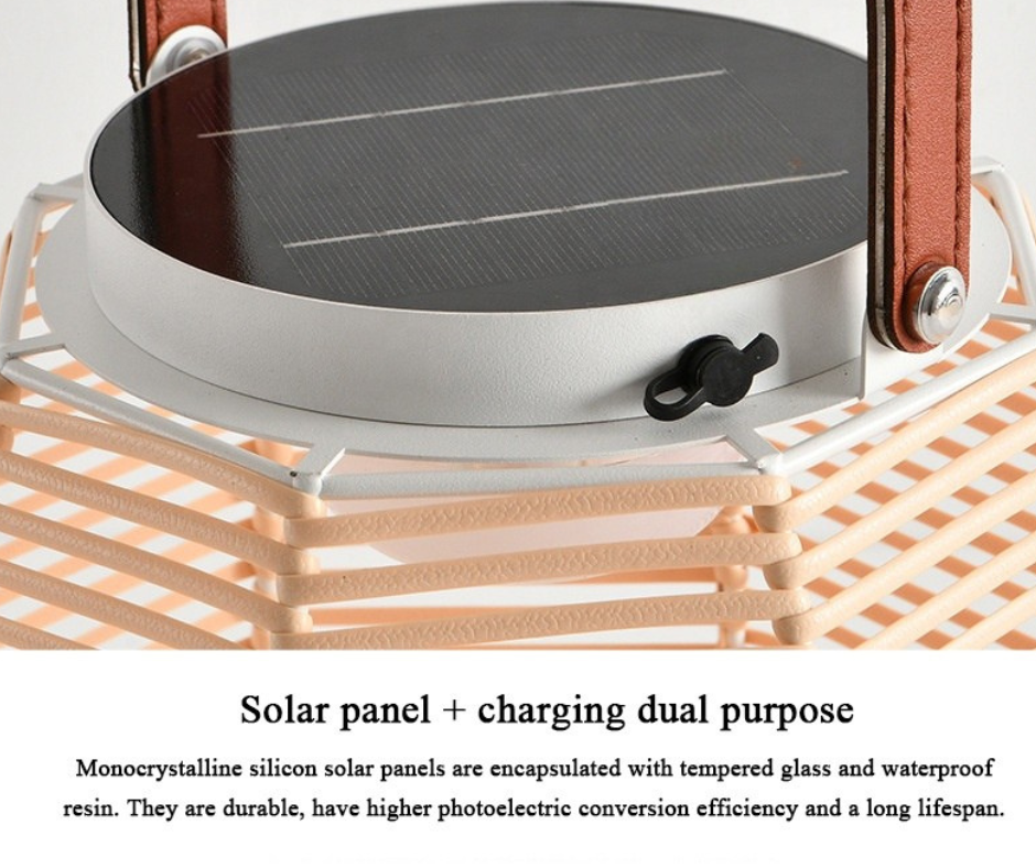 Lampe Rotin LED Solaire