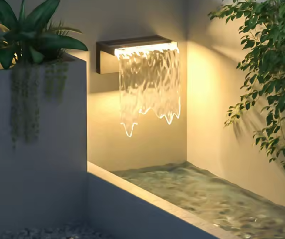 Solar LED Waterfall Lamp