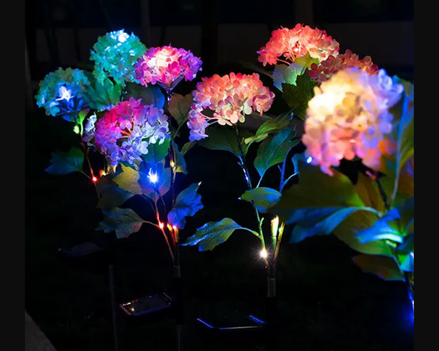 Hydrangea Solar LED Lamps
