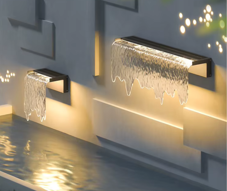 Solar LED Waterfall Lamp