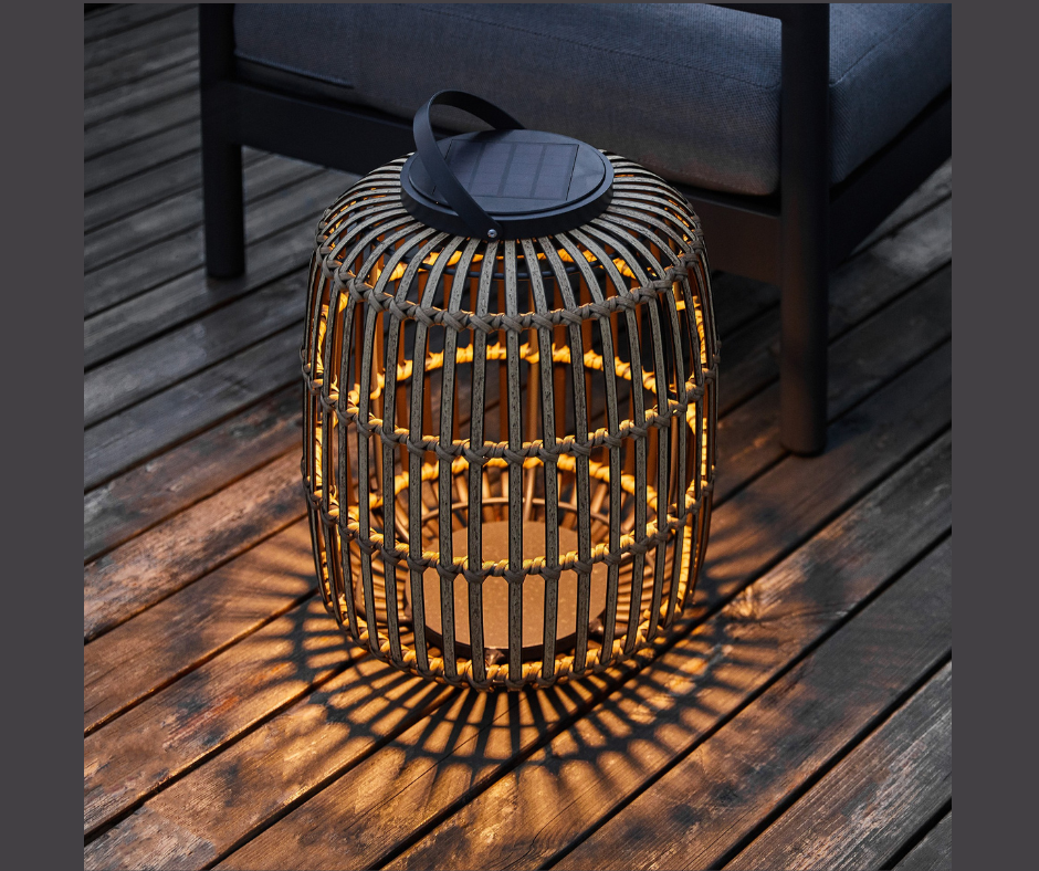 Lampe Rotin LED Solaire