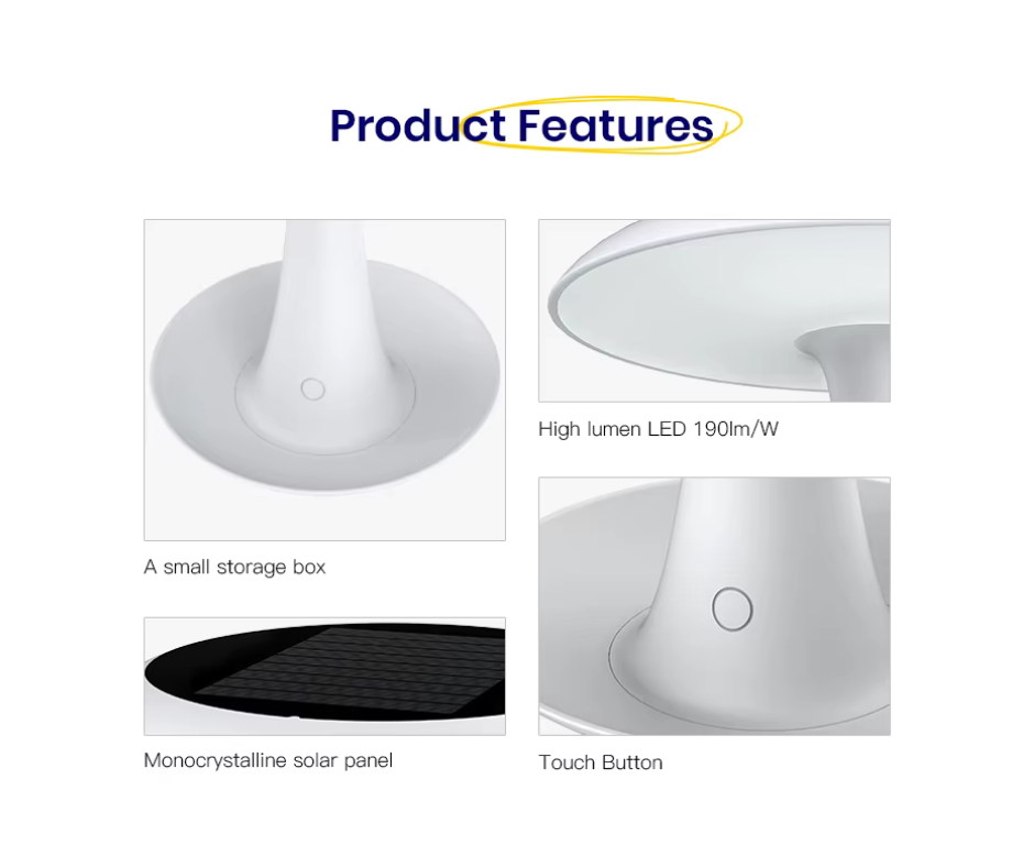 Lampe de Table LED Solaire USB