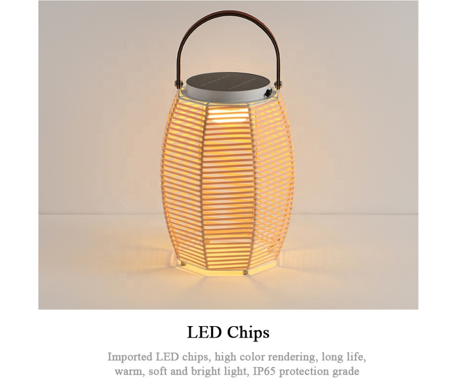 Lampe Rotin LED Solaire