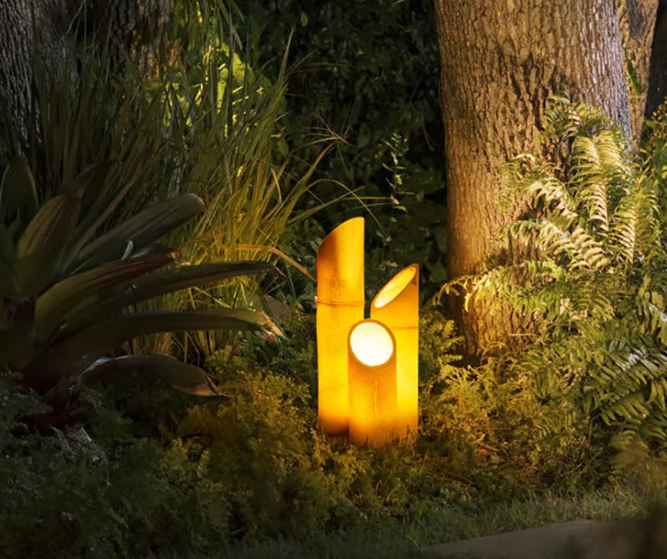 Lampe LED Solaire en Bambou