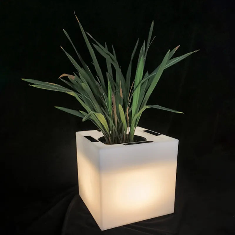 Pot de fleurs solaire à LED