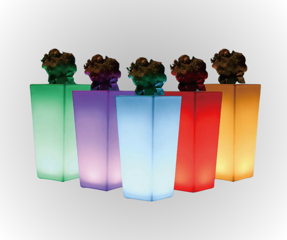 Large Solar LED Flower Pot