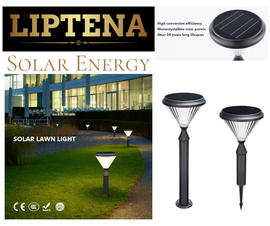 Solar LED garden bollards