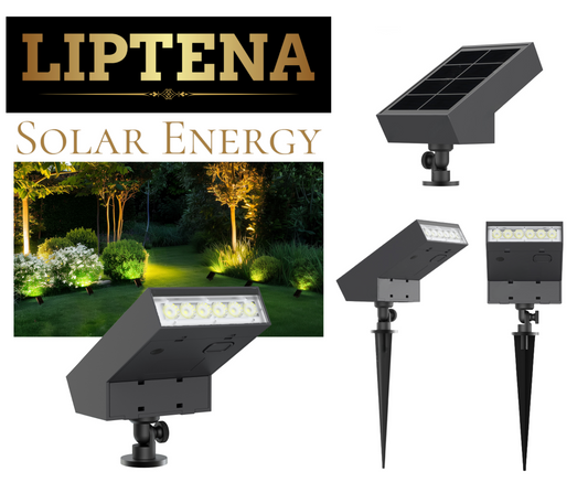 Solar LED garden spotlights