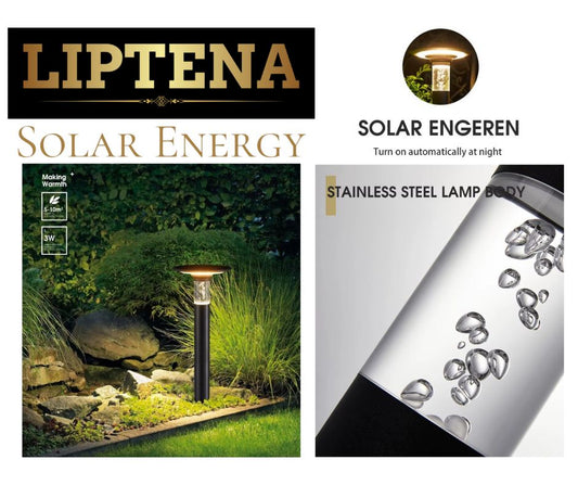 Solar LED garden bollards