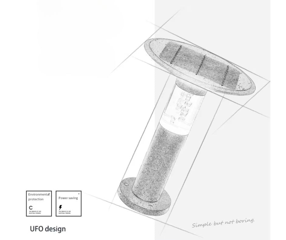 Solar LED garden bollards