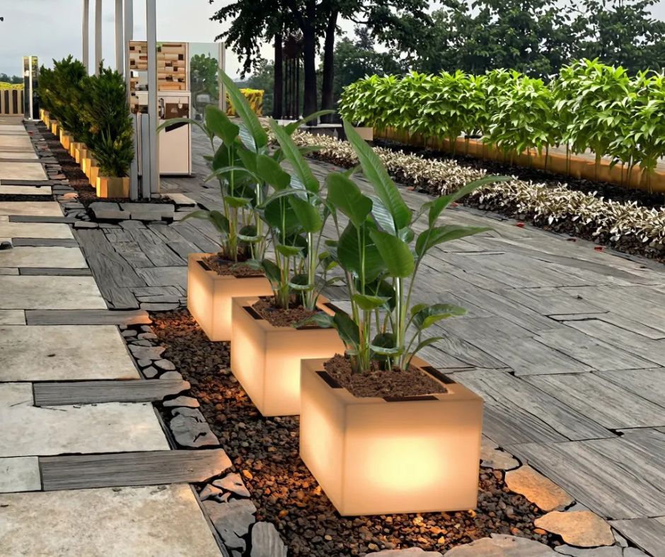 Pot de Fleurs LED Solaire