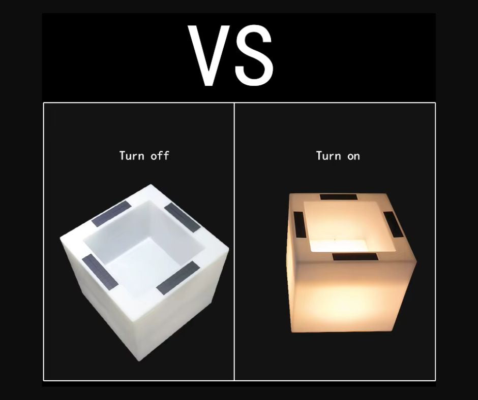 Pot de fleurs solaire à LED