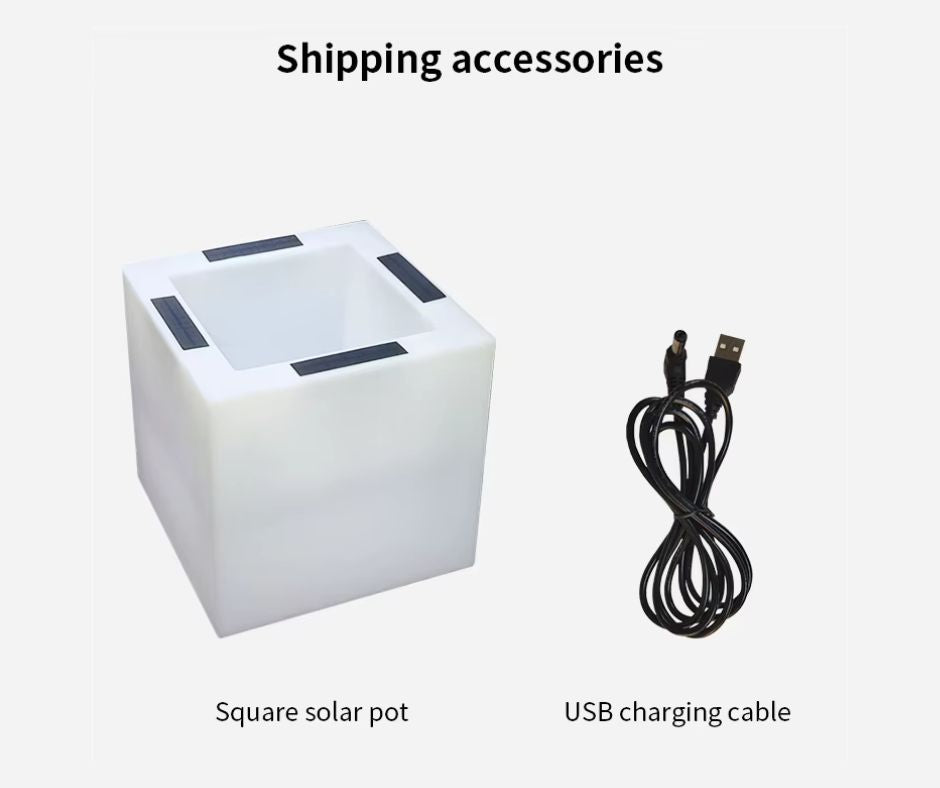 Pot de fleurs solaire à LED