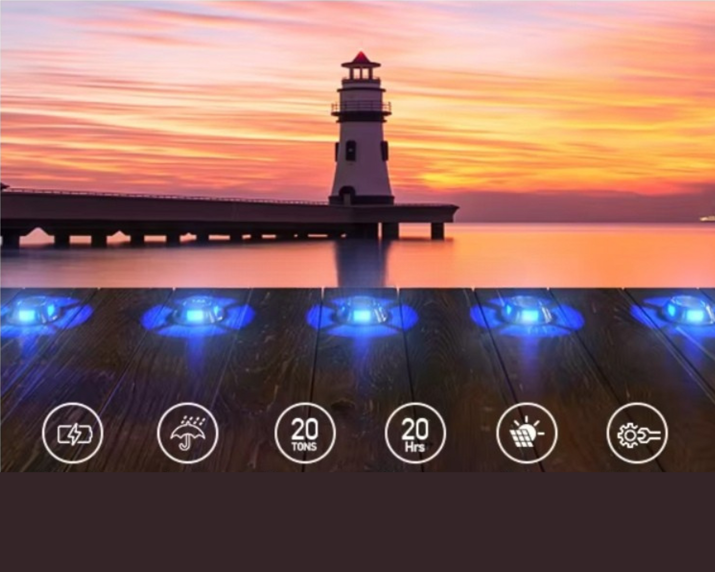 Solar LED Deck Lights