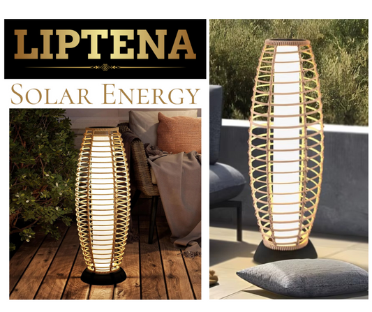 LIPTENA SOLAR ENERGY-Rattan Solar LED Lamp