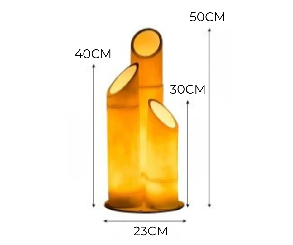 Lampe LED Solaire en Bambou