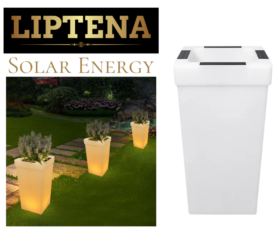Large Solar LED Flower Pot