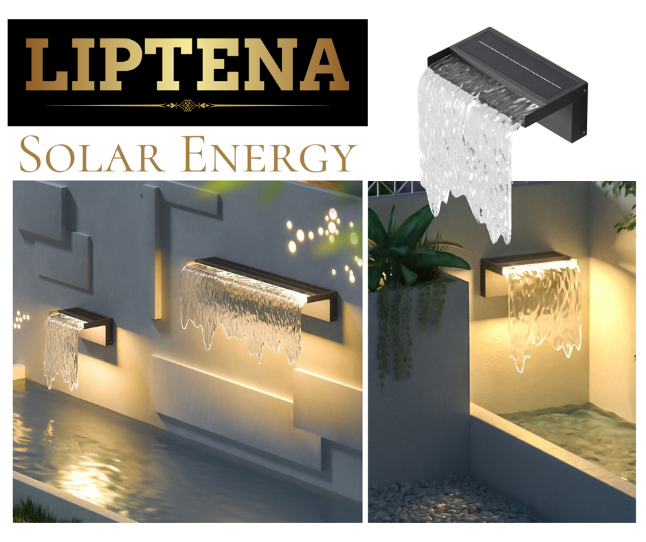 Solar LED Waterfall Lamp