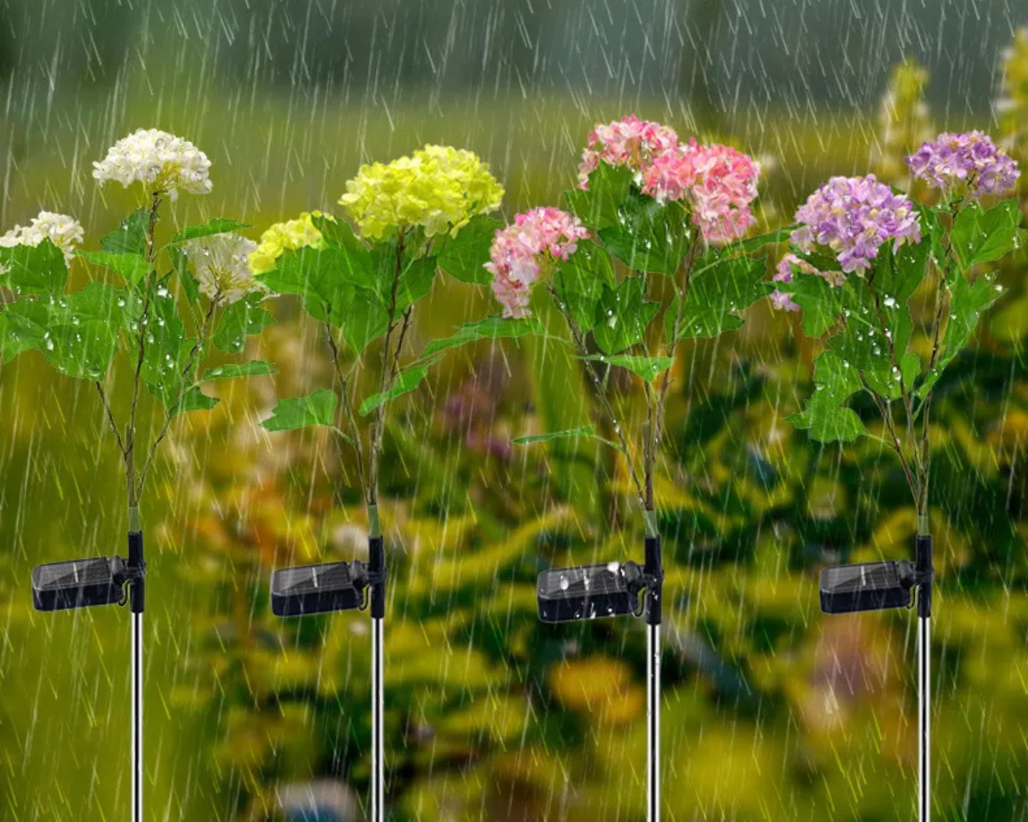 Hydrangea Solar LED Lamps