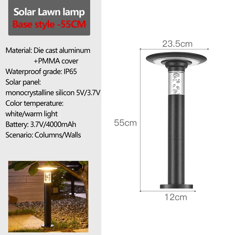 Solar LED garden bollards