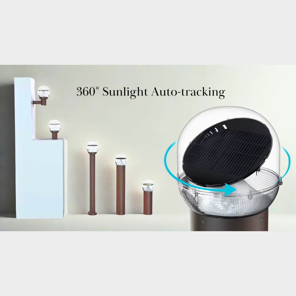 Solar tracking light kit