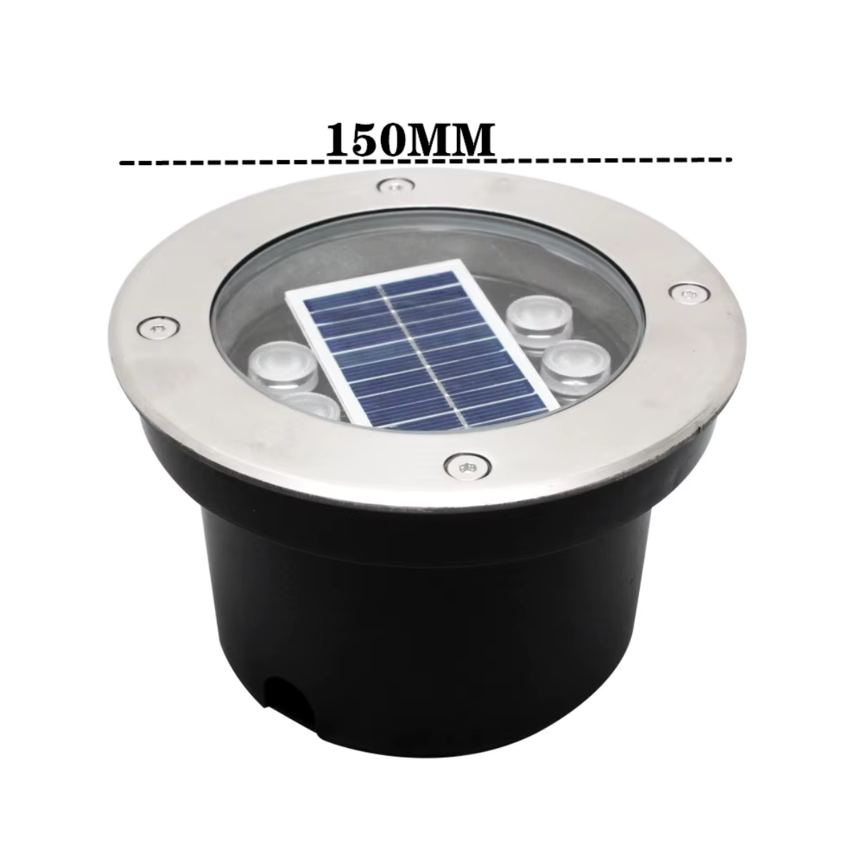 Lampe LED solaire encastrée